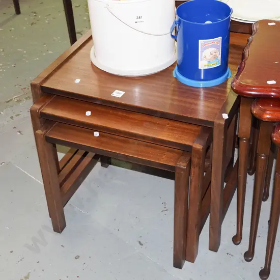 nest of 3 teak tables