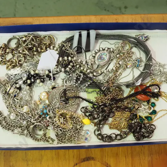 tray of costume jewellery