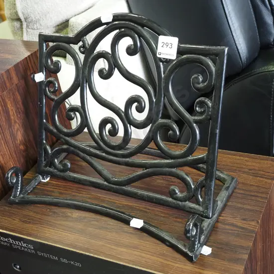 heavy cast metal cookbook stand