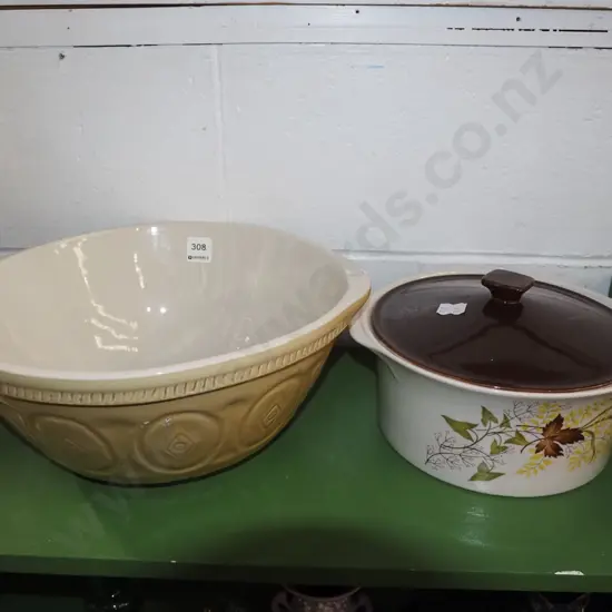 large mixing, Crown LynnAutumn Splendor casserole