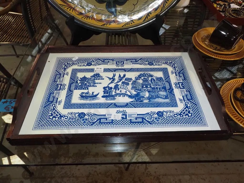 willow pattern tray Image 1++