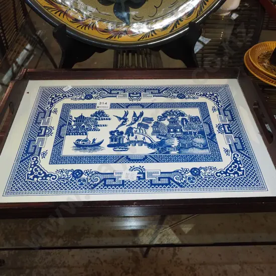 willow pattern tray