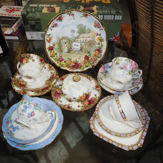 Royal Albert Old English Country trio, plates, cover dish etc