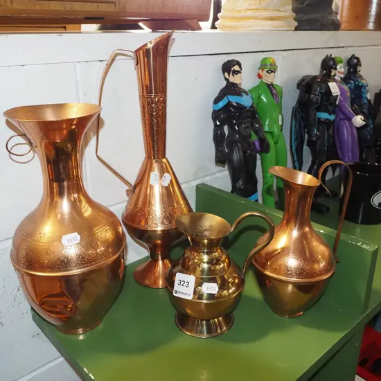 copper ewer vase Tallest H330