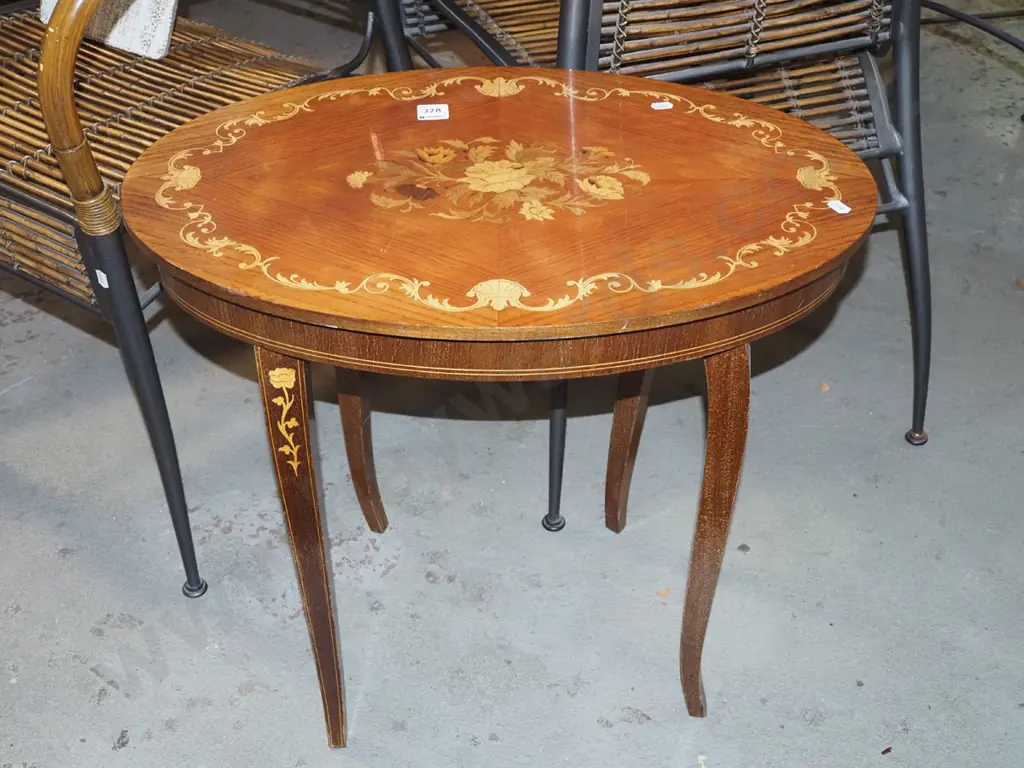 Sorrento style lift top musical table - clockwork musical part not working Image 1++
