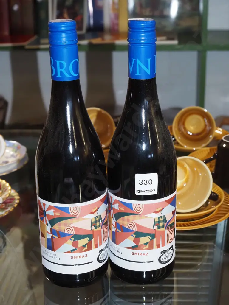2x bottles Brown Brothers shiraz 2018 Image 1++