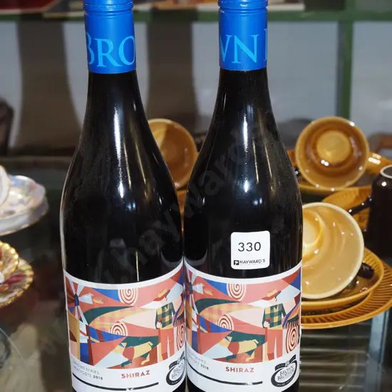 2x bottles Brown Brothers shiraz 2018