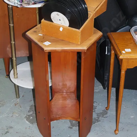 rimu octagonal 2 tier jardiniere stand H550