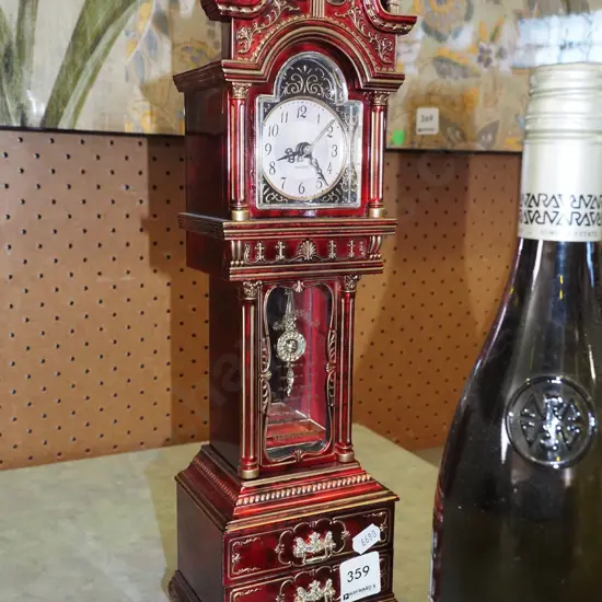 plastic ornamental mantle clock H380