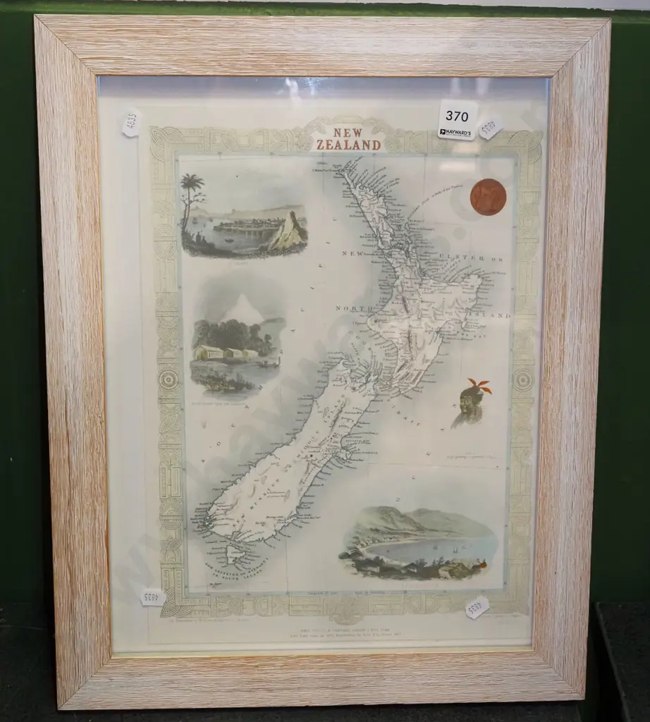 framed print - map of NZ Image 1++
