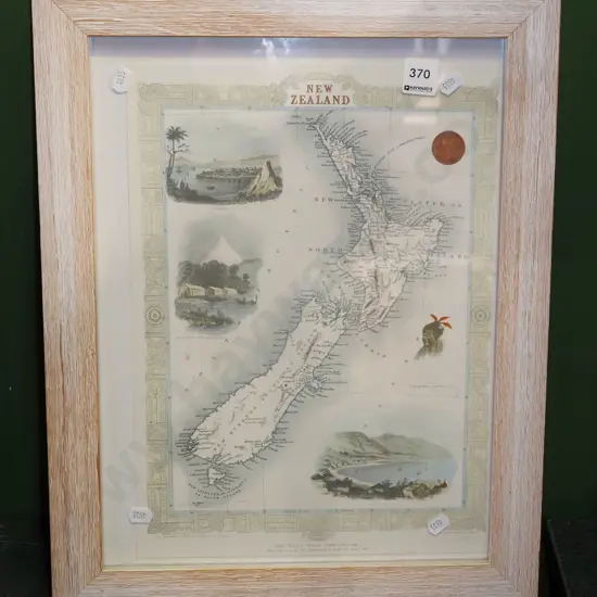 framed print - map of NZ