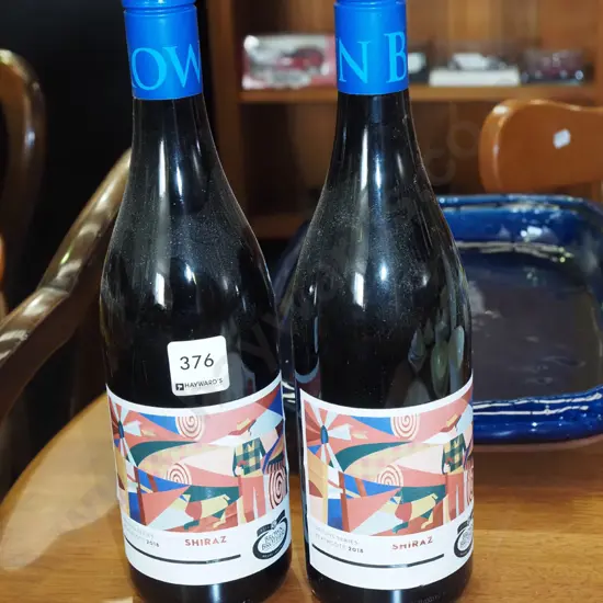 2x bottles Brown Brothers shiraz 2018