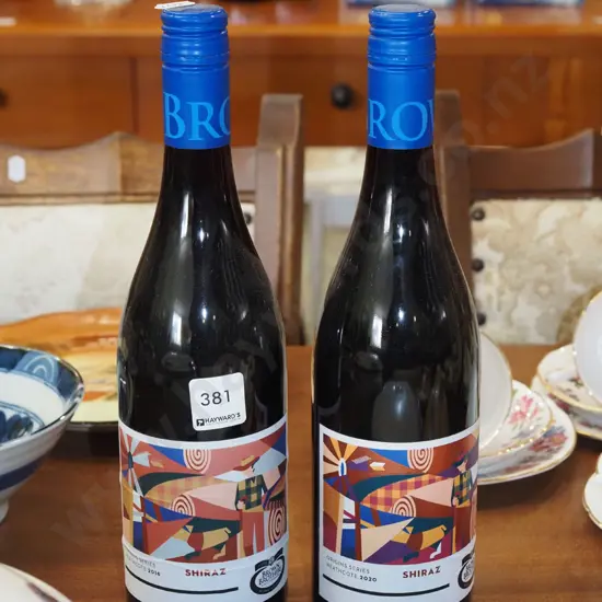 2x bottles Brown Brothers shiraz 2018