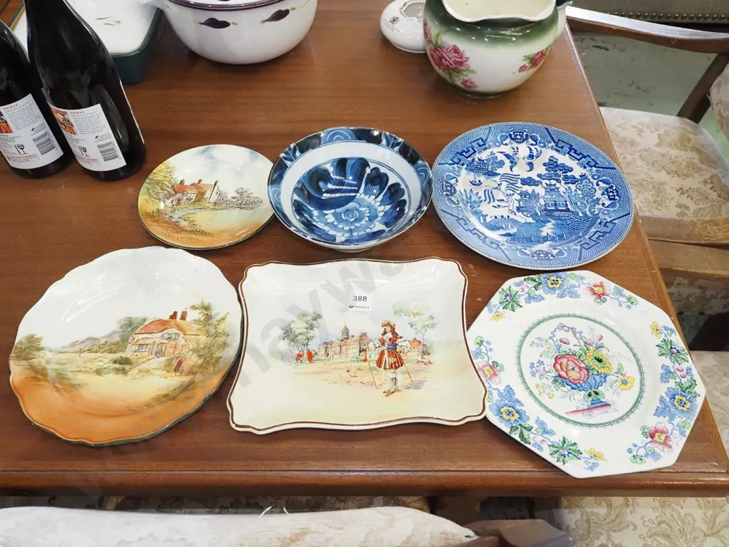 Doulton plates, willow plate, Masons bowl etc Image 1++
