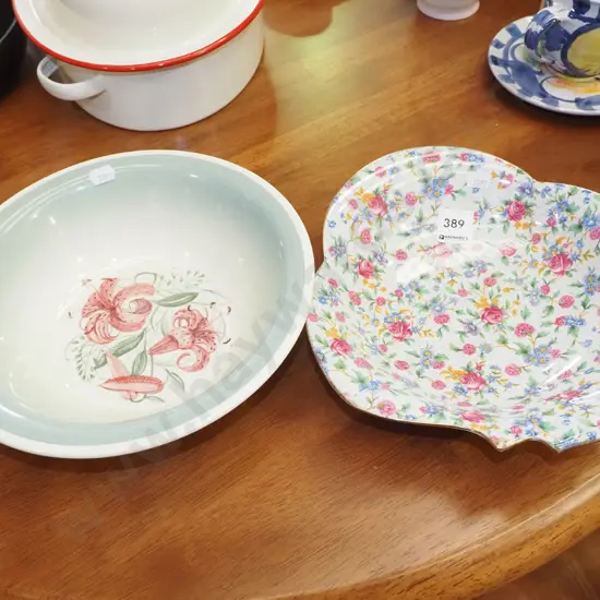 Susie Cooper bowl, floral Royal Winton footed bowl
