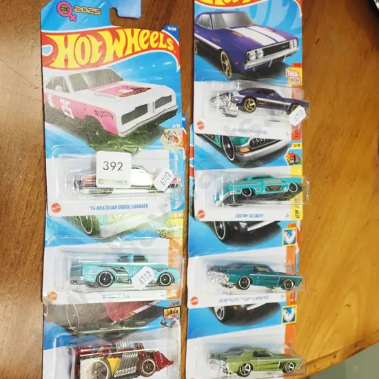 7x carded Hotwheels toy vehicles