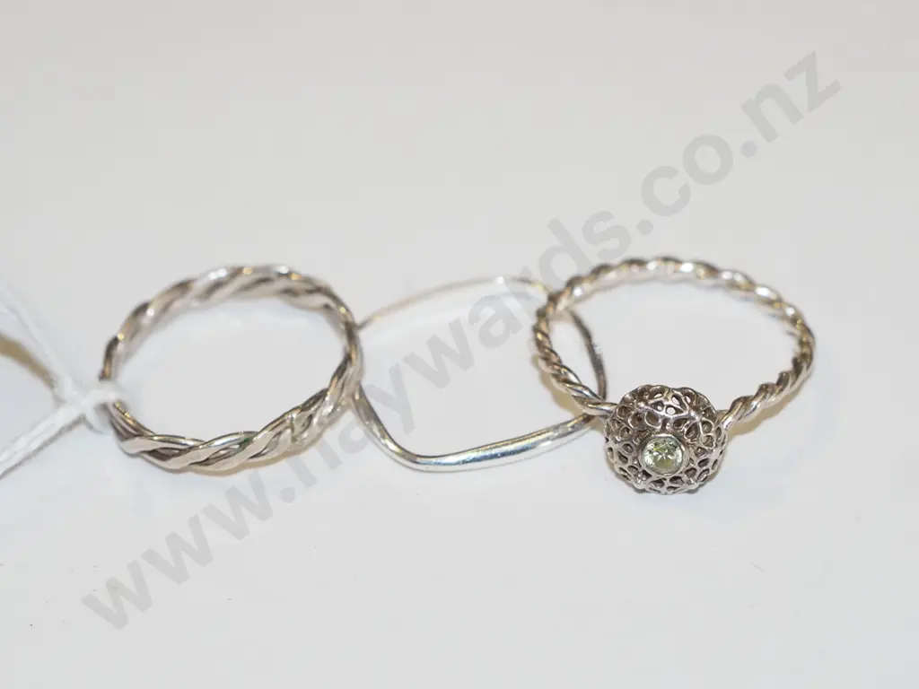 3x sterling silver rings Image 1++
