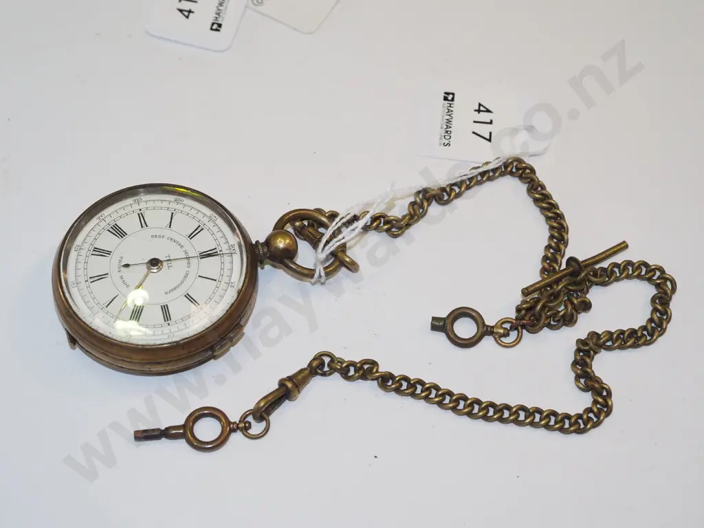 Tell second chronograph pocket watch (going) Image 1++