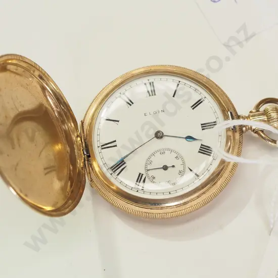 Elgin USA gold plated pocket watch (going)