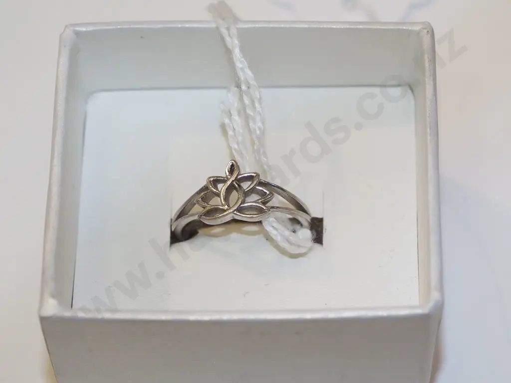 lotus blossom sterling silver ring Image 1++