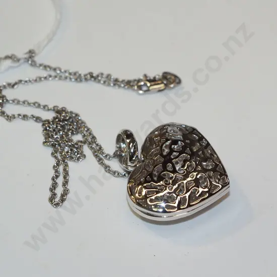 sterling silver chain with heart locket