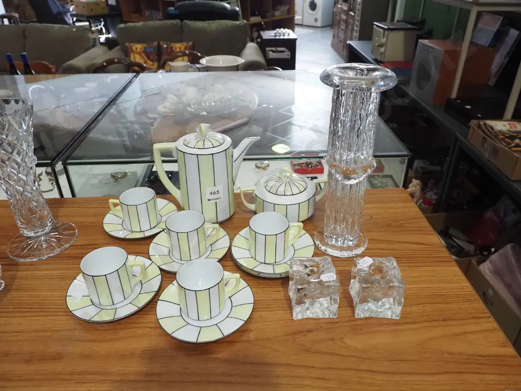 German coffee set, glass candlesticks H250 Image 1++