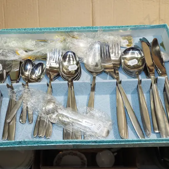 cased stainless steel cutlery, golden plated cutlery (Denmark)