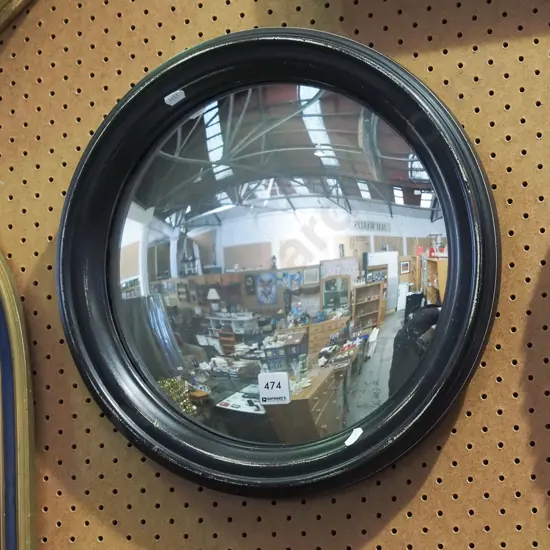 small convex glass wall mirror Diam380