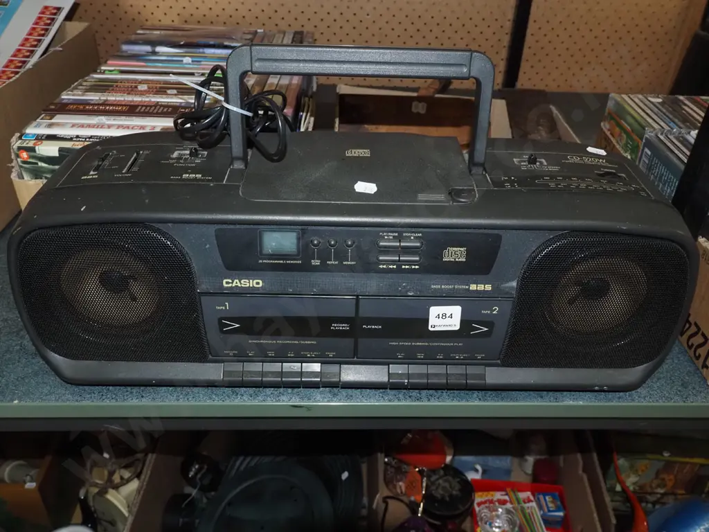 Casio twin cassette radio CD player Image 1++
