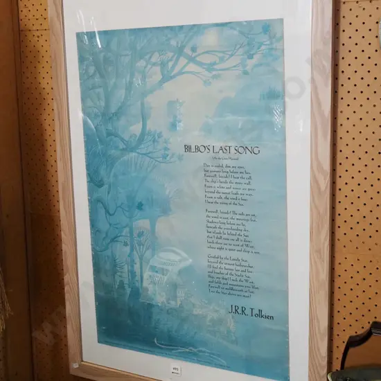 framed poster print - Bilbos Last Song - rough condition