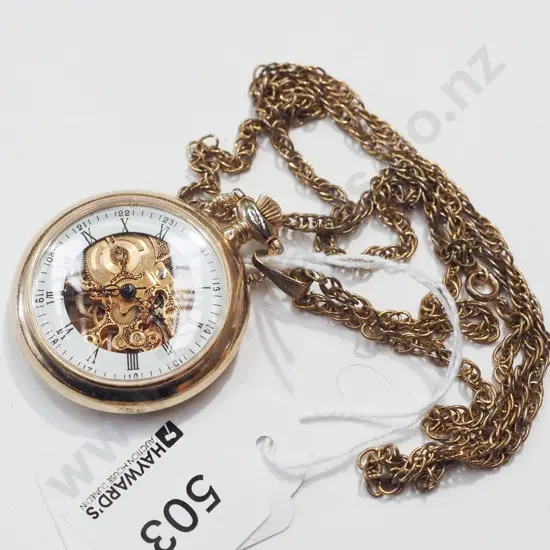 skeleton ladies pocket watch (going)