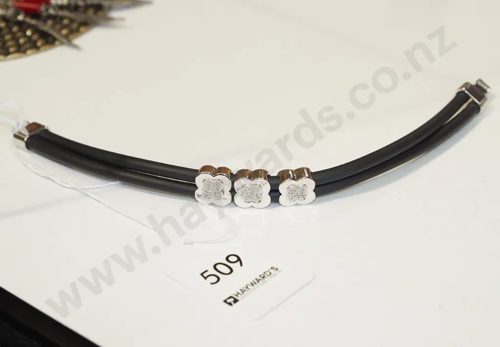 sterling silver rubber bracelet Image 1++