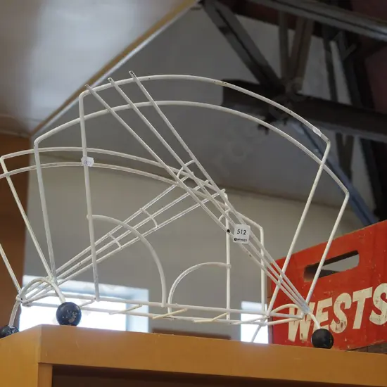 mid century metal magazine rack