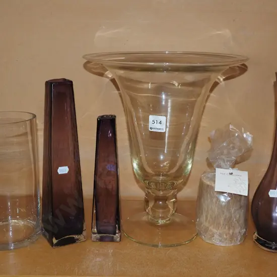 shelf; vases, candles  Tallest H300