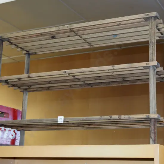 wooden shoe rack
