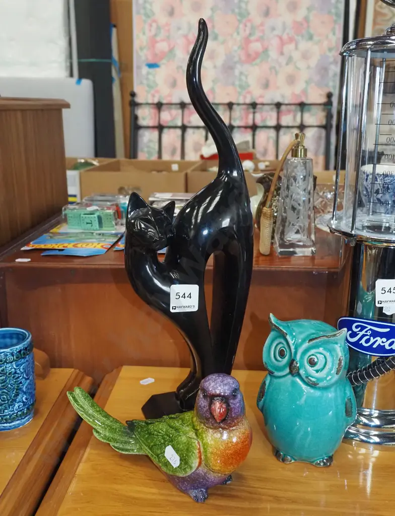 cat, owl and bird figurines H375 Image 1++