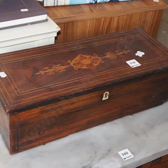 mahogany wood inlay box W420