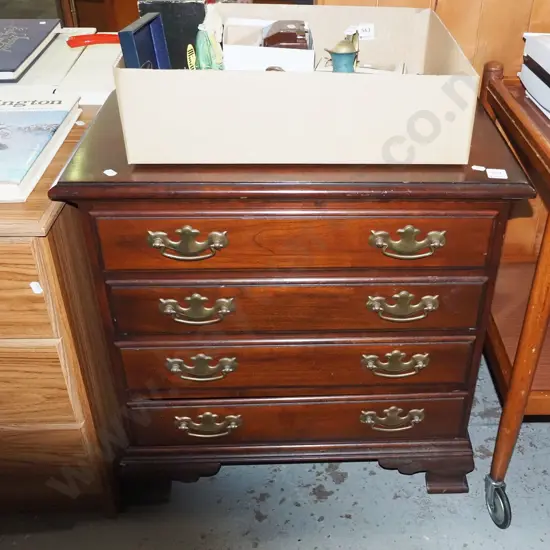 mahogany 4 drawer chest H620 W610 D360