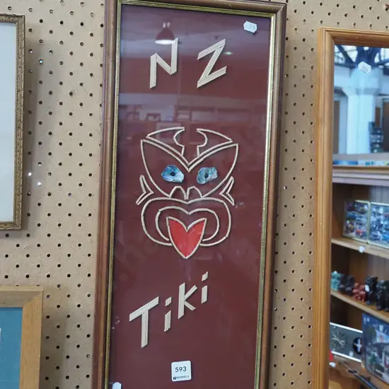 NZ matchstick tiki art work H540