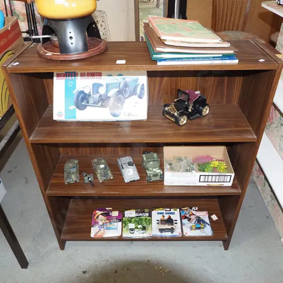 mdf faux wood veneer bookcase H900 W785 D235