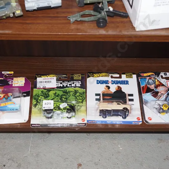 4x carded Hotwheels movie themed vehicles