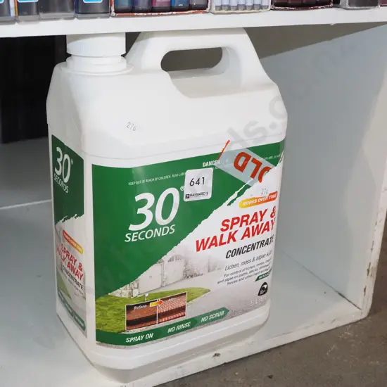 5L container of spray and walk away