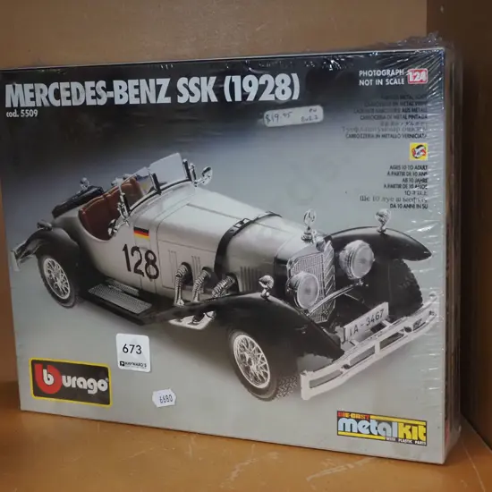 boxed yet to be asembled Mercedes Benz SSK 1928