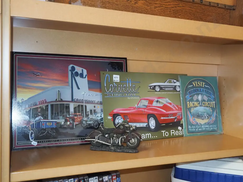 3x prints on tin, composite model motorcycle Image 1++