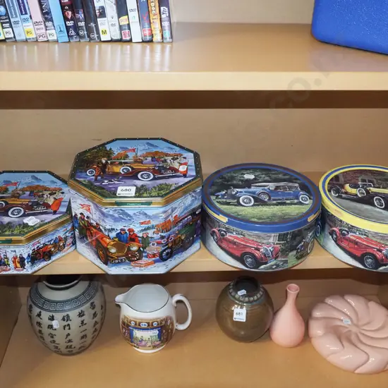 4x automotive tins