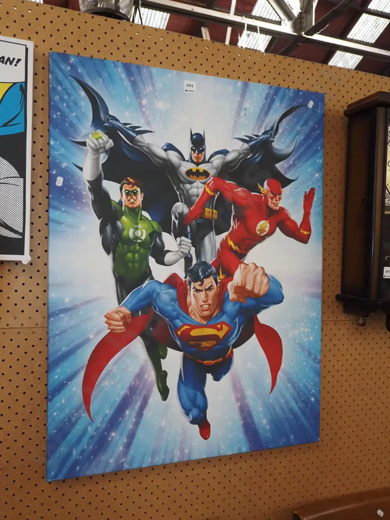 super hero on boxed canvas Image 1++