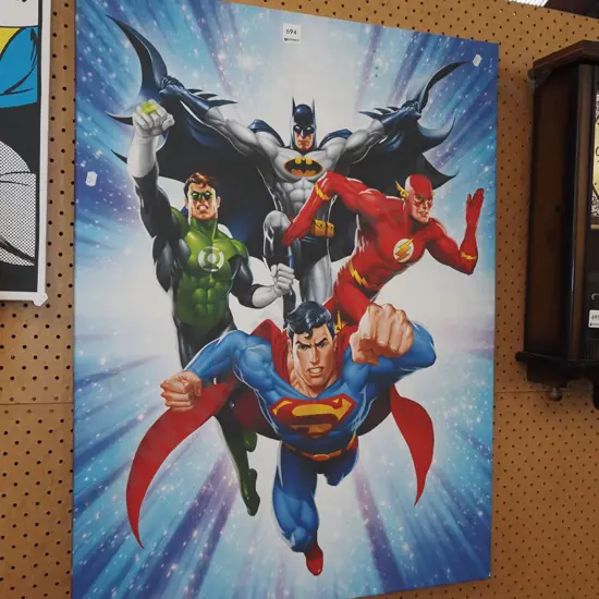 super hero on boxed canvas
