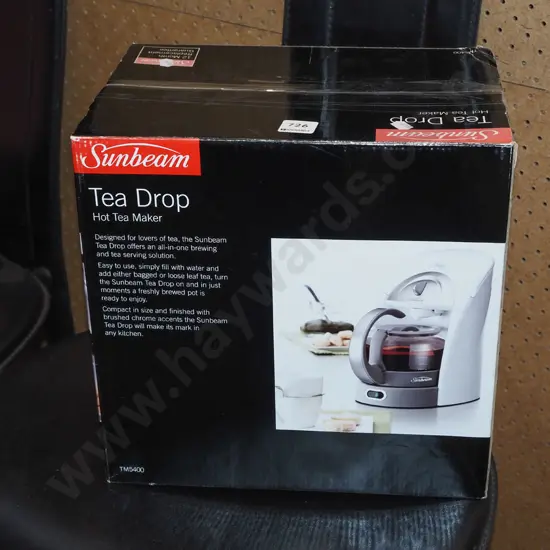 boxed as new Sunbeam Tea Drop hot tea maker