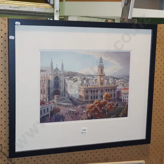 framed McAra print - Octagon & Town Hall