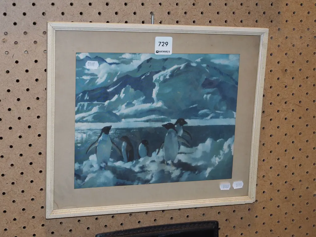 framed print - penguins on ice Image 1++